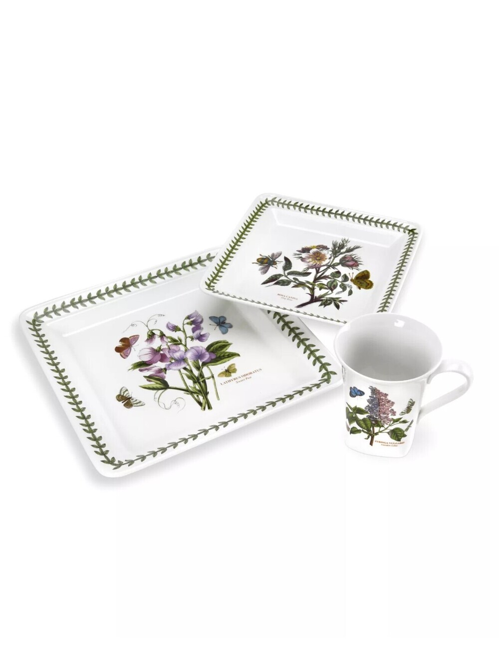 440$ Portmeirion Botanic Garden Square 12 Pc Dinnerware Set Service for 4 - Picture 2 of 4